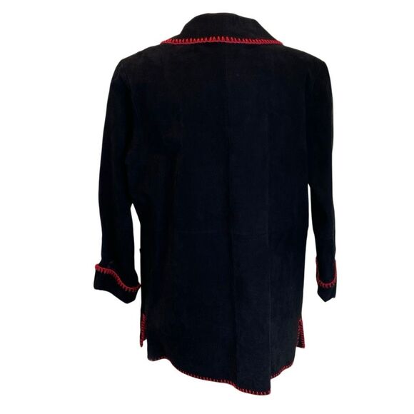 Bob Mackie Wearable Art Black Suede Apple Jacket - Picture 2 of 10